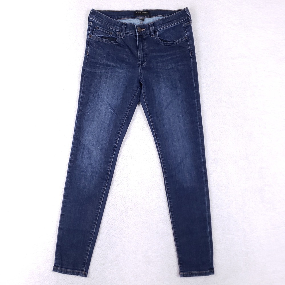 Banana Republic Skinny Jeans Womens 28/6 Dark Wash Denim Stretch Classic Indigo